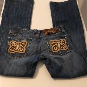 Miss Me Butterfly Flare Jean Size 26